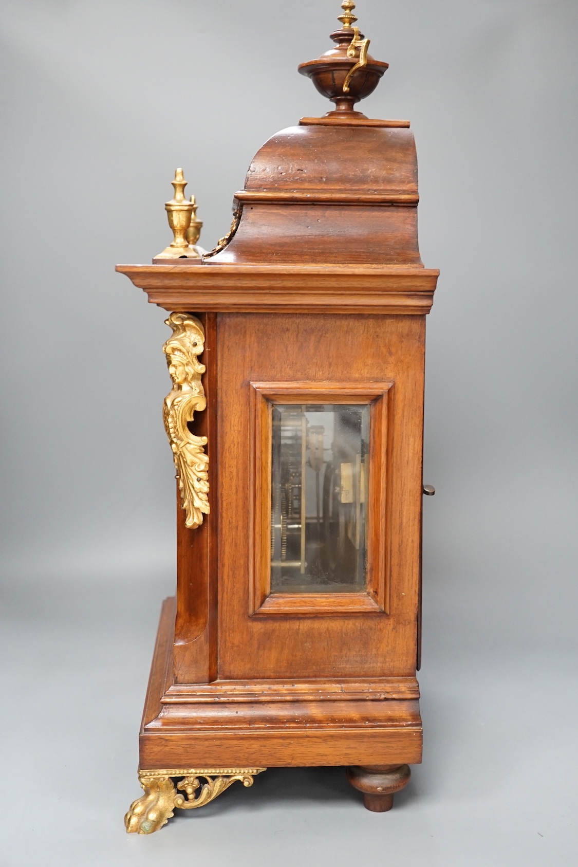 A German gilt metal mounted mantel clock, early 20th century 55cm